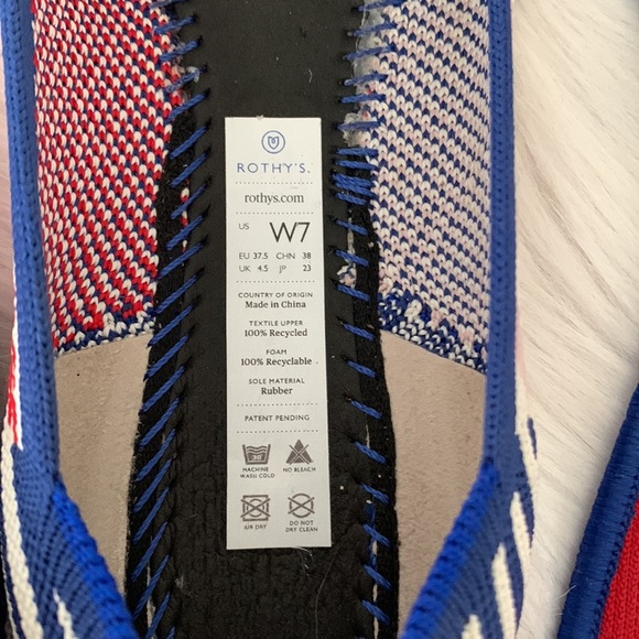 RARE Rothy's Retired Pink Mixed Stripe Flat | US 7 - Picture 11 of 12